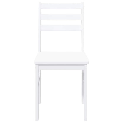 Eetkamerstoelen Massief Hout Rubber Wit
