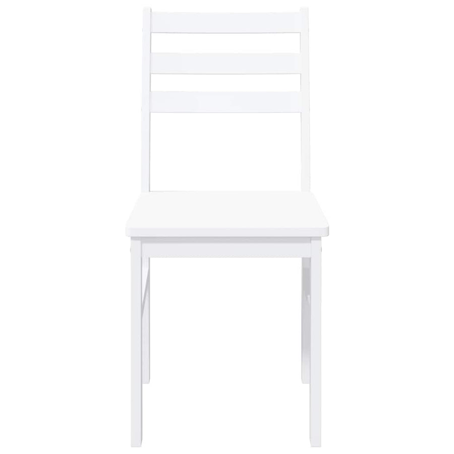 Eetkamerstoelen Massief Hout Rubber Wit