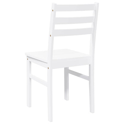 Eetkamerstoelen Massief Hout Rubber Wit