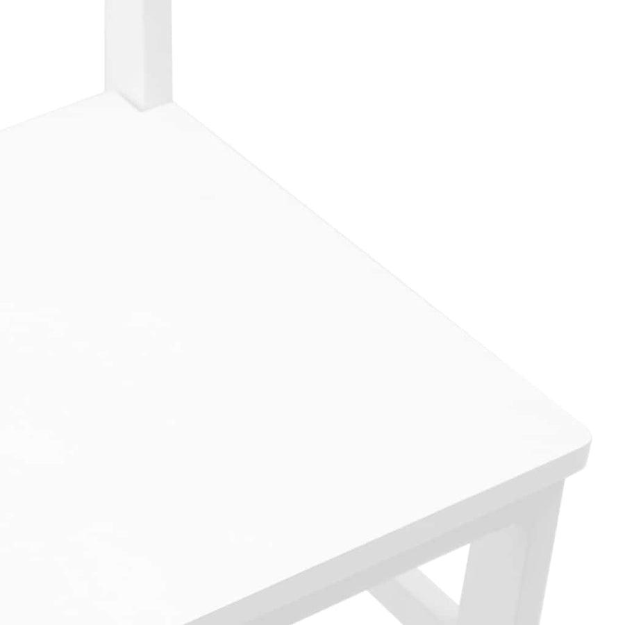 Eetkamerstoelen Massief Hout Rubber Wit