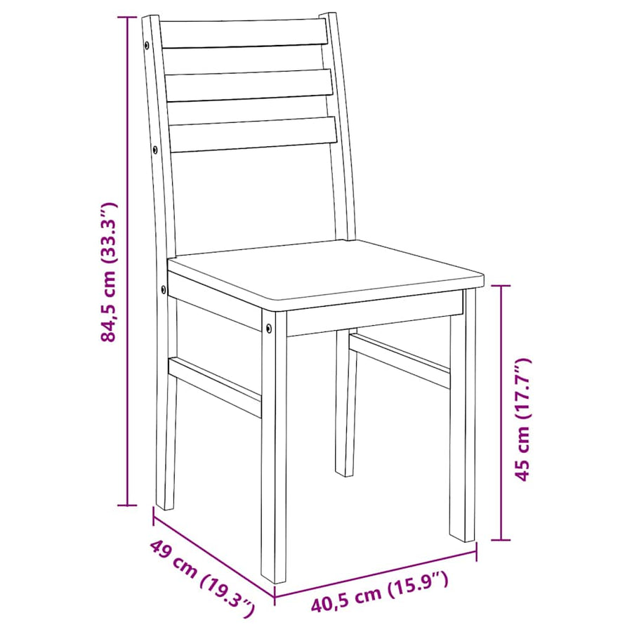Eetkamerstoelen Massief Hout Rubber Wit