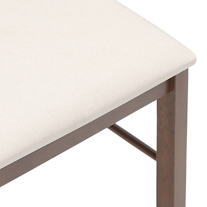 Eetkamerstoelen met kussens 2 st massief hout rubber bruin