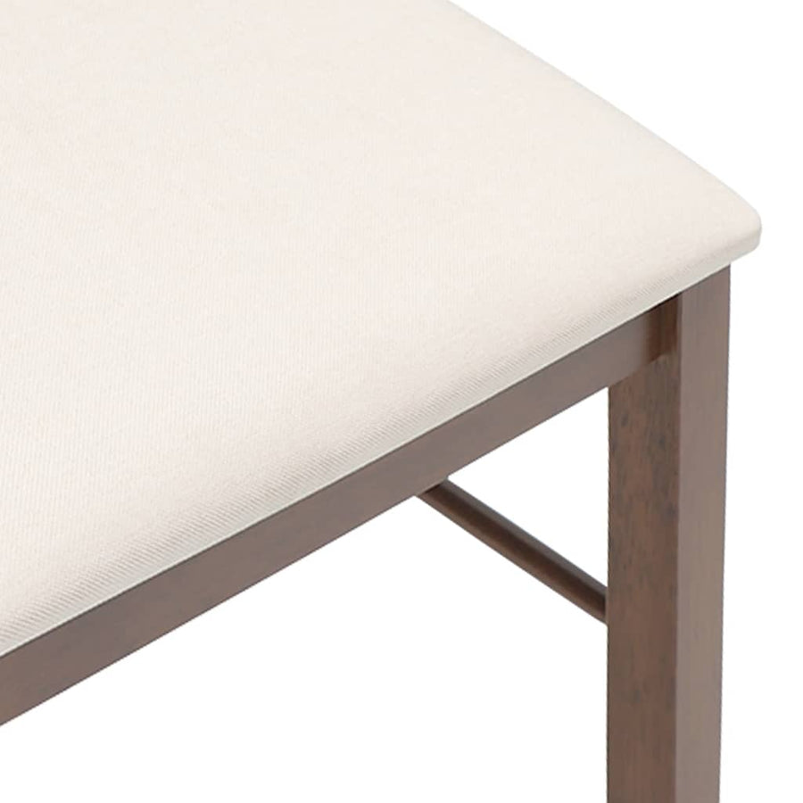 Eetkamerstoelen met kussens 2 st massief hout rubber bruin