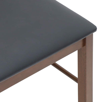 Eetkamerstoelen met kussens 2 st massief hout rubber bruin