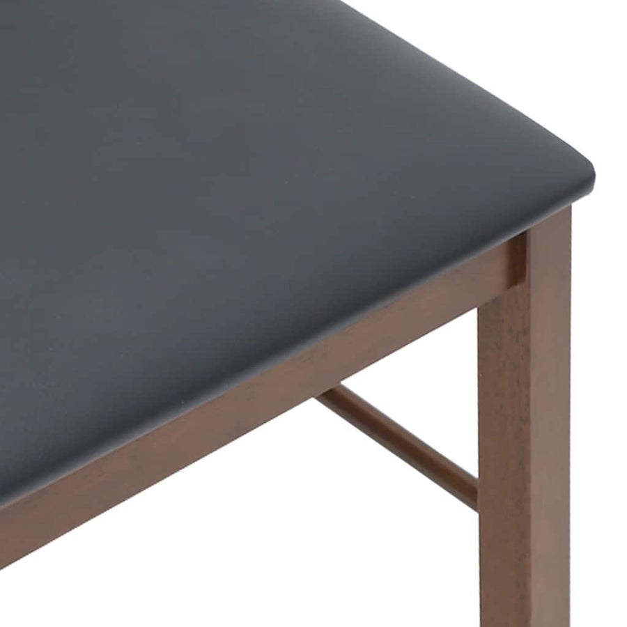 Eetkamerstoelen met kussens 2 st massief hout rubber bruin