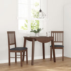 Dining chairs with cushions 2 pcs solid rubberwood brown