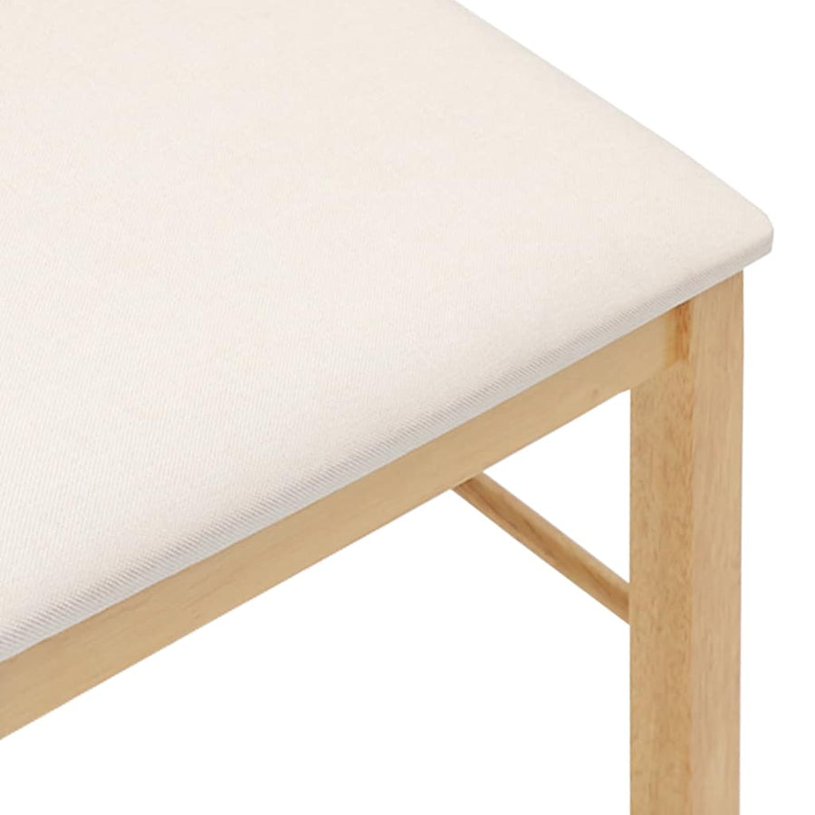 Eetkamerstoelen met kussens 2 st massief hout rubber