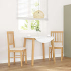 Dining chairs with cushions 2 pcs solid wood rubber