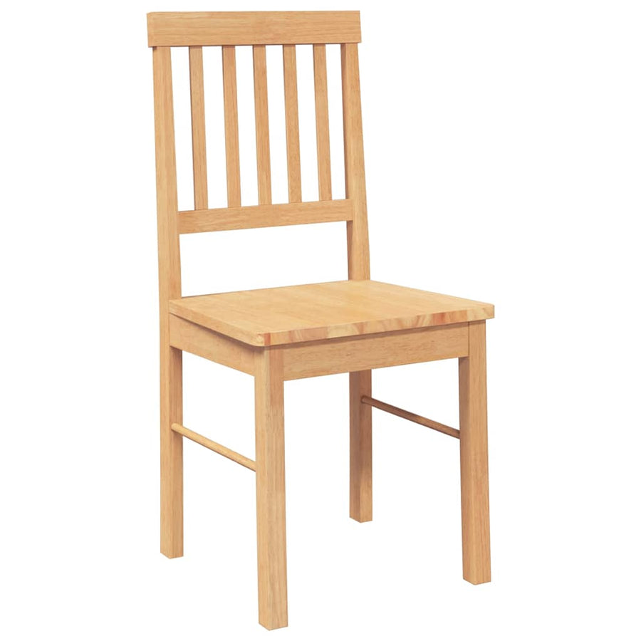 Eetkamerstoelen met kussens 2 st massief hout rubber