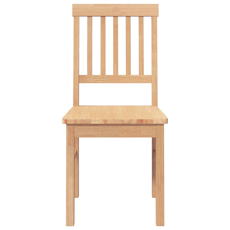 Eetkamerstoelen met kussens 2 st massief hout rubber