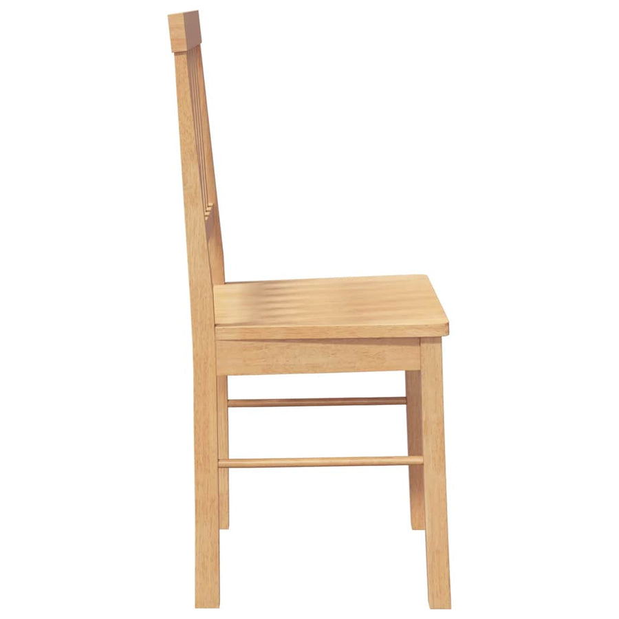 Eetkamerstoelen met kussens 2 st massief hout rubber