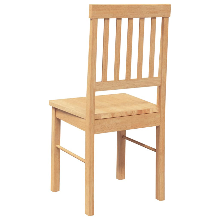 Eetkamerstoelen met kussens 2 st massief hout rubber