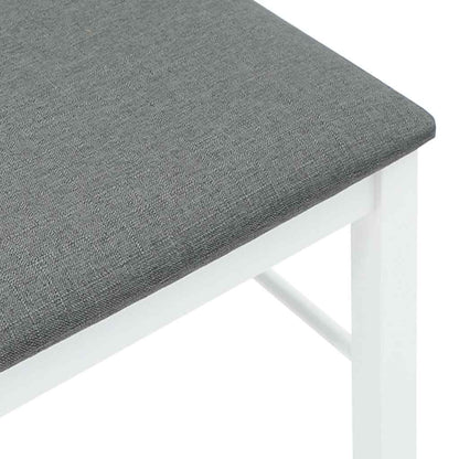 Eetkamerstoelen met kussens 2 st massief hout rubber wit