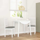 Dining chairs with cushions 2 pcs solid rubberwood white