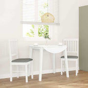Eetkamerstoelen massief rubberhout 2 stuks wit