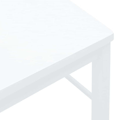 Eetkamerstoelen met kussens 2 st massief hout rubber wit