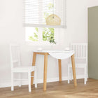 Dining chairs with cushions 2 pcs solid rubberwood white