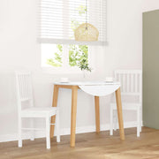 Eetkamerstoelen 2 st massief rubberhout wit