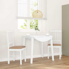 Dining chairs with cushions 2 pcs solid rubberwood white