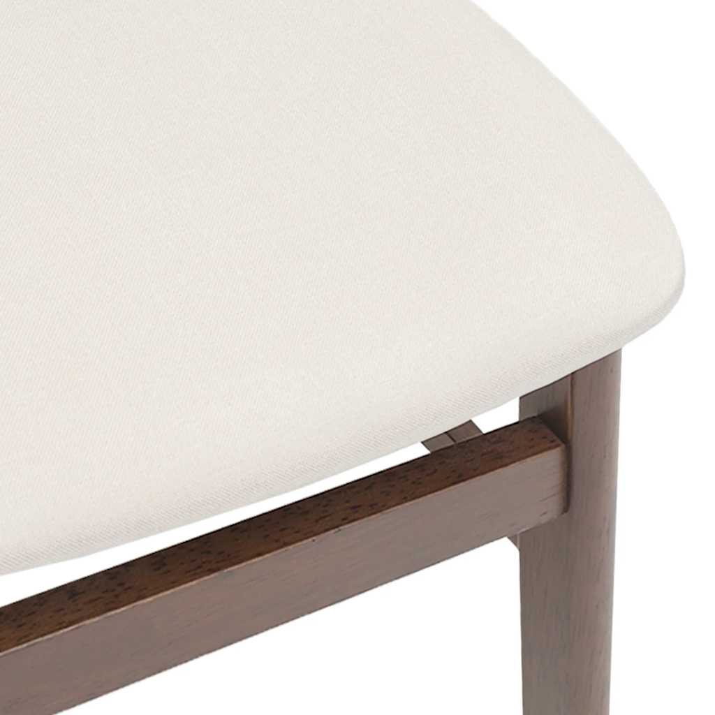 Eetkamerstoelen met kussens 2 st massief hout rubber bruin