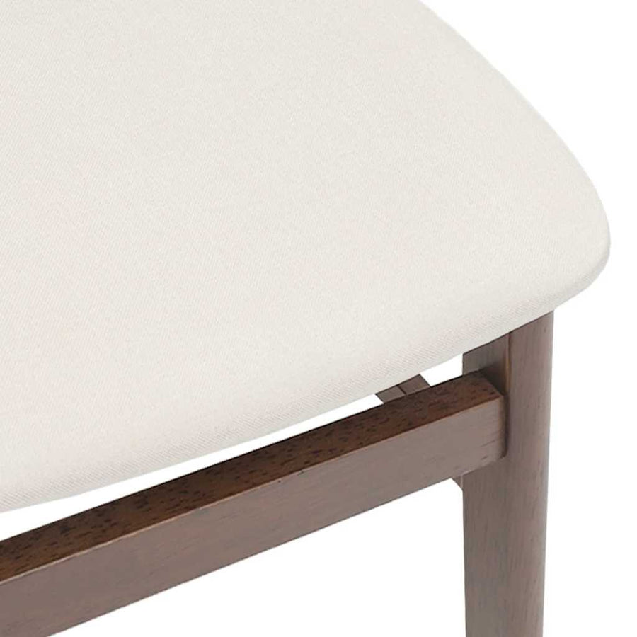 Eetkamerstoelen met kussens 2 st massief hout rubber bruin