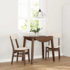 Eetkamerstoelen 2 stuks massief rubberhout bruin