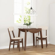 Eetkamerstoelen 2 stuks massief rubberhout bruin