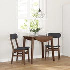 Dining chairs with cushions 2 pcs solid rubberwood brown