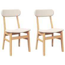 Eetkamerstoelen met kussens 2 st massief hout rubber