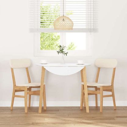Eetkamerstoelen met kussens 2 st massief hout rubber