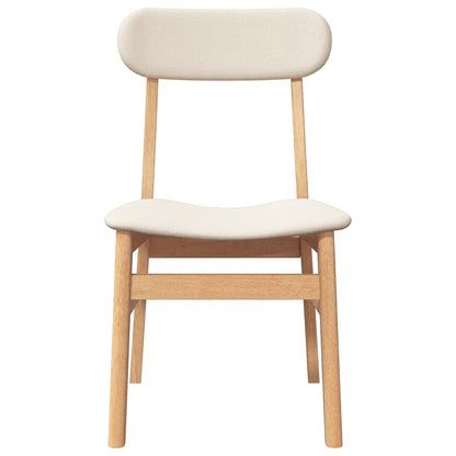 Eetkamerstoelen met kussens 2 st massief hout rubber