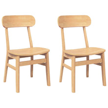 Eetkamerstoelen 2 st massief hout rubber