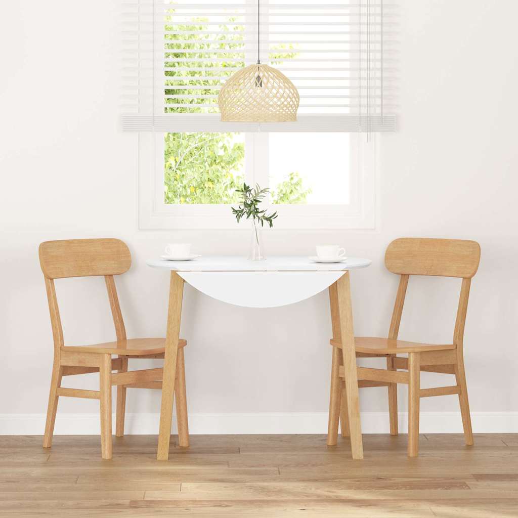 Eetkamerstoelen 2 st massief hout rubber