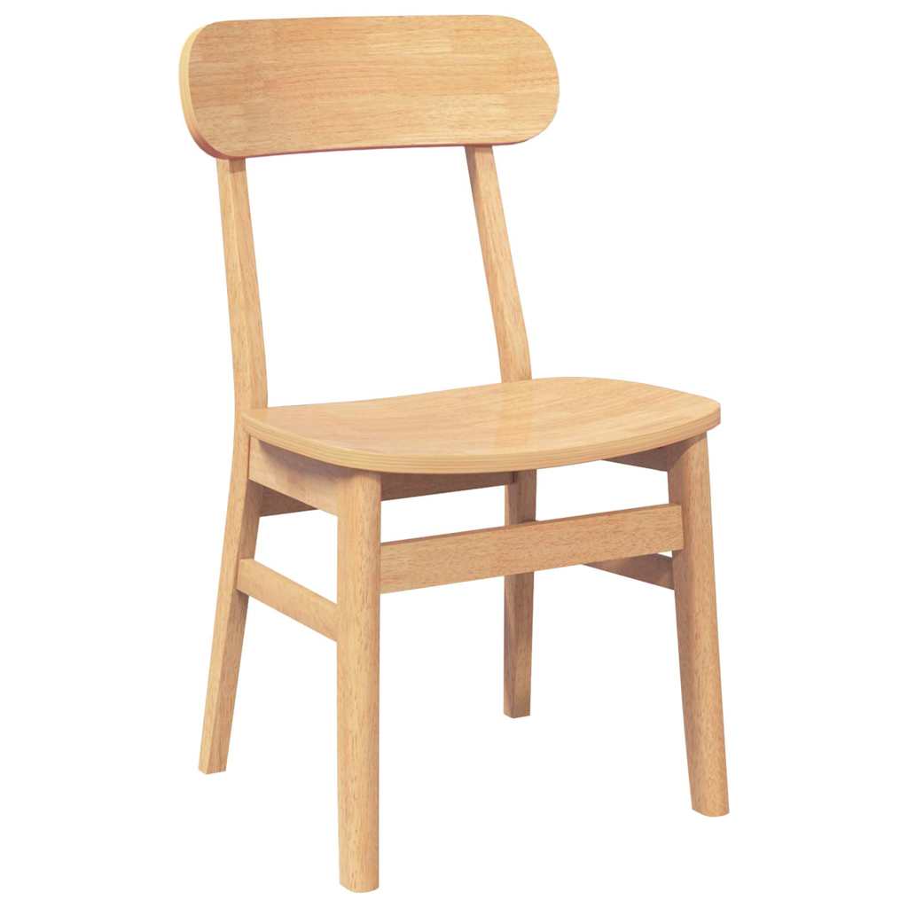 Eetkamerstoelen 2 st massief hout rubber