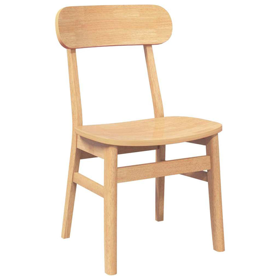 Eetkamerstoelen 2 st massief hout rubber