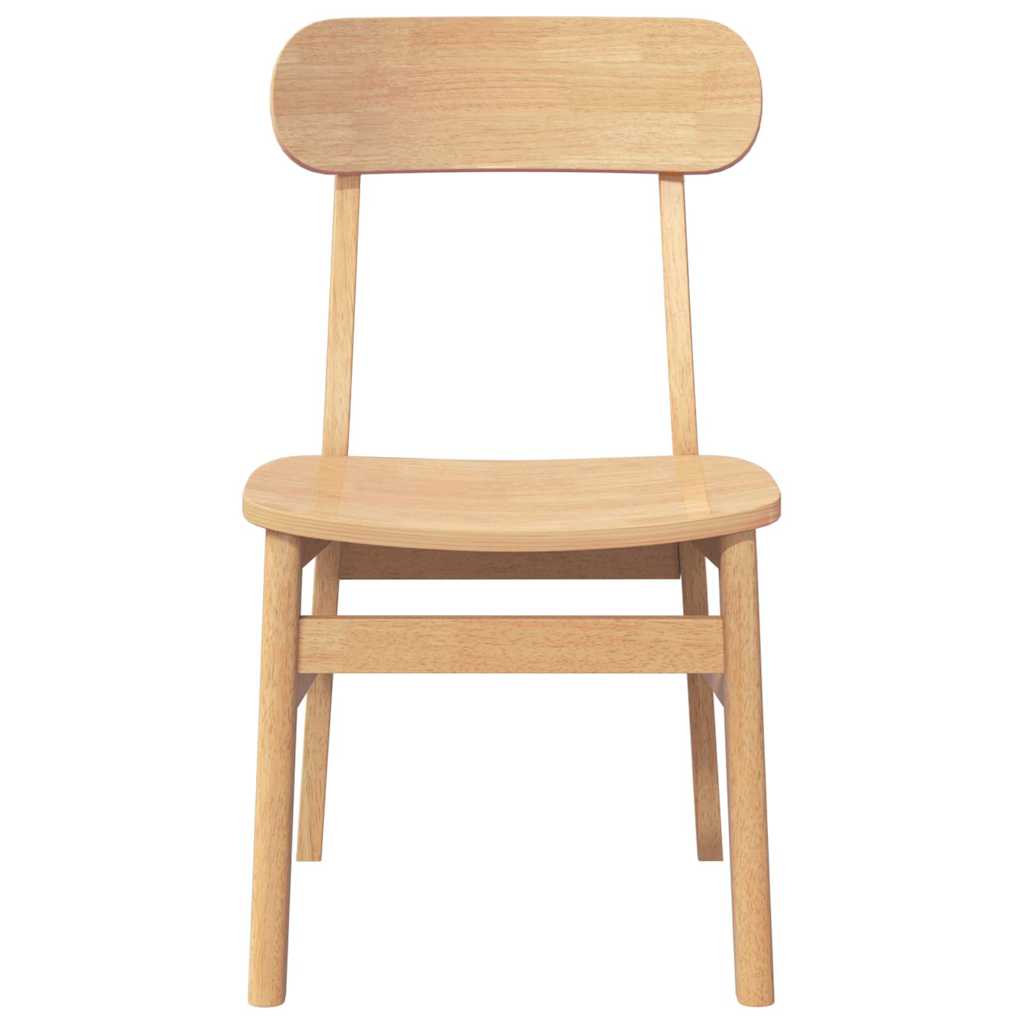 Eetkamerstoelen 2 st massief hout rubber