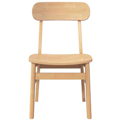 Eetkamerstoelen 2 st massief hout rubber