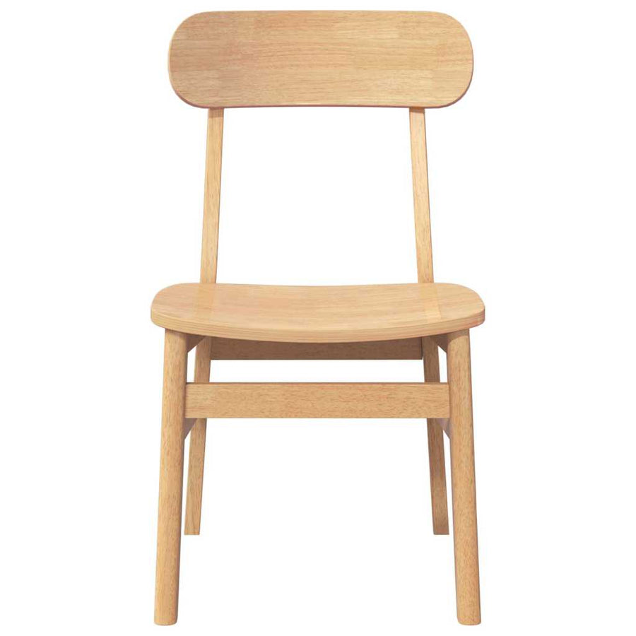Eetkamerstoelen 2 st massief hout rubber