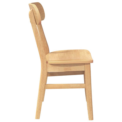 Eetkamerstoelen 2 st massief hout rubber
