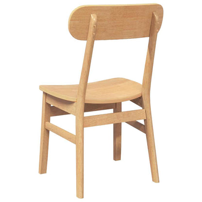 Eetkamerstoelen 2 st massief hout rubber