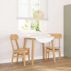 Eetkamerstoelen 2 st massief rubberhout