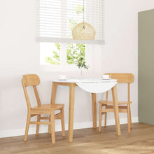 Eetkamerstoelen 2 st massief hout rubber