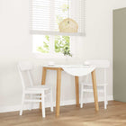 Eetkamerstoelen 2 st massief rubberhout wit 46x47x81,5 cm