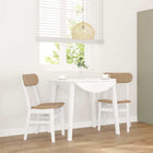 Eetkamerstoelen 2 st massief rubberhout wit bruin