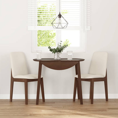 Eetkamerstoelen met kussens 2 st massief hout rubber bruin