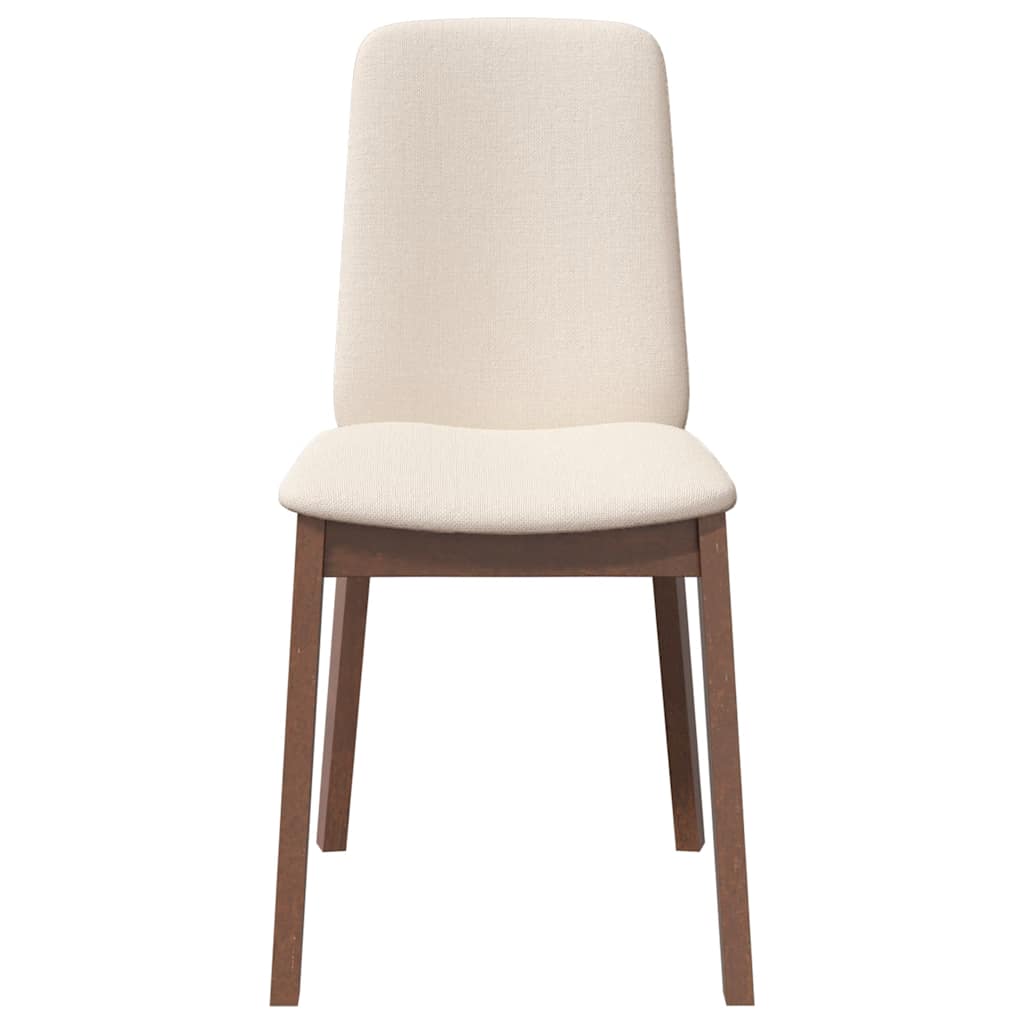 Eetkamerstoelen met kussens 2 st massief hout rubber bruin