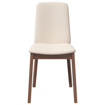 Eetkamerstoelen met kussens 2 st massief hout rubber bruin
