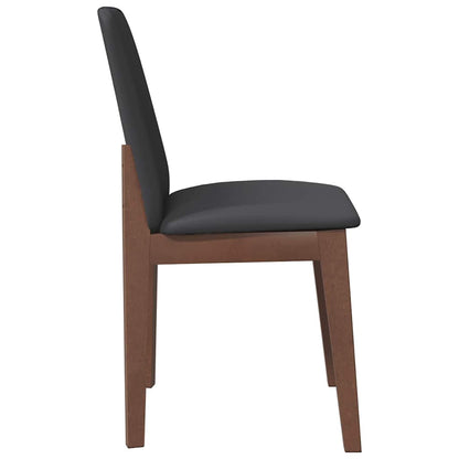 Eetkamerstoelen met kussens 2 st massief hout rubber bruin
