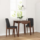 Eetkamerstoelen 2 st massief rubberhout bruin