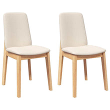 Eetkamerstoelen met kussens 2 st massief hout rubber